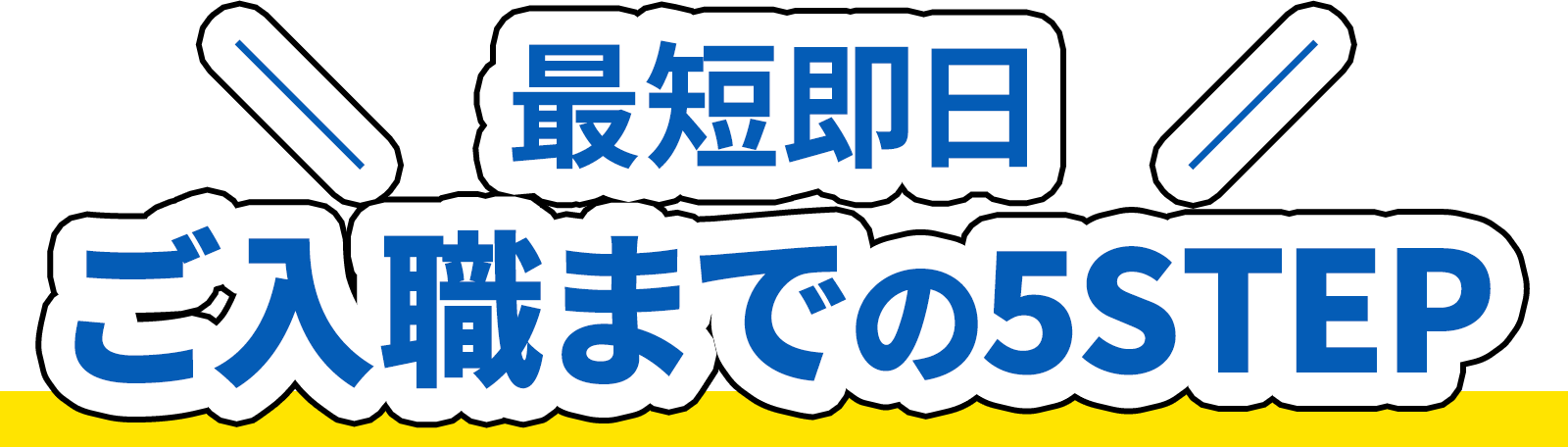最短即日！ご入職までの5STEP